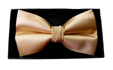 Set papillon uomo pochette fazzoletto da taschino dorato oro cravatta a farfalla