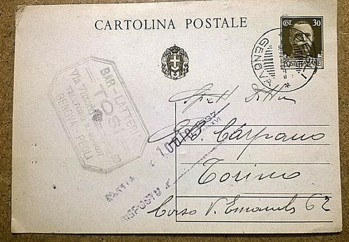 Cartolina del 1937 - ordine, alla