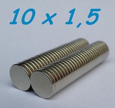 10 MAGNETI NEODIMIO 10X1,5 MM CALAMITA POTENTE FIMO CERAMICA MAGNETE CALAMITE