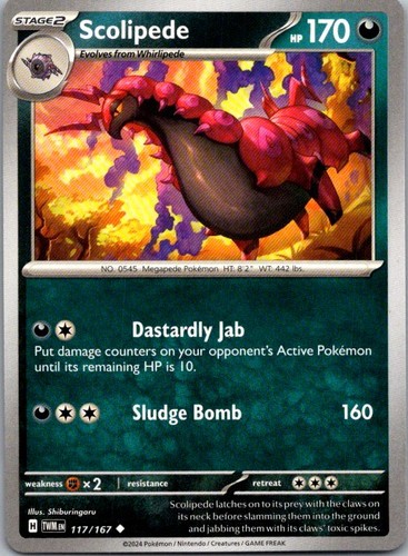 Scolipede 117 167 uncommon - scolipede, 117/167