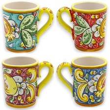 Tazza con manico, in ceramica Caltagirone, h 11 cm ca. (1Unità) Varie opzioni co