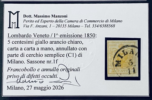 Lombardo veneto cent giallo - 5,
