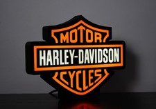 Lampada Insegna Luminosa USB C LED Lightbox Harley Davidson LOGO Targa Sign