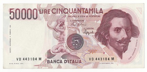 50000 lire bernini tipo - 50000,