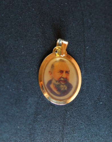 Padre pio medaglietta oro - pio,