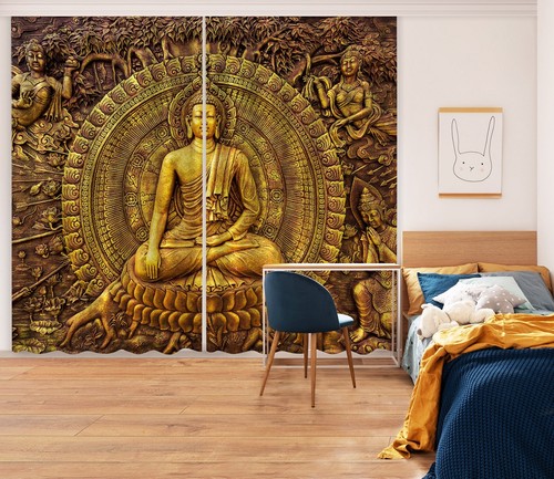 Carved buddha statue - carved,