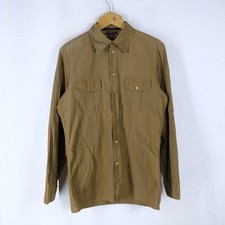Camicia RICHMOND Uomo Taglia L Cotone Manica Lunga Shirt Casual Comoda Beige