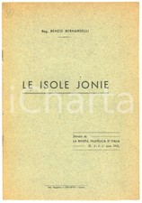 1943 Renzo BERNARDELLI Le isole Jonie - Estratto da RIVISTA FILATELICA D'ITALIA