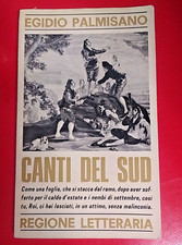 CANTI DEL SUD PUGLIA EGIDIO PALMISANO TARANTO  Regione letteraria POESIA  1970