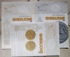 Lotto 3 Cataloghi d'aste numismatiche Ghiglione: monete genovesi, aste 57,61, 62