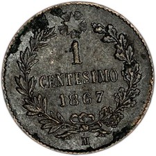 ITALY coin 1 Centesimo 1867 M