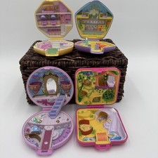 Vintage Polly Pocket Bluebird Compact Lot Of 4 Playsets 1989-1993 No Dolls