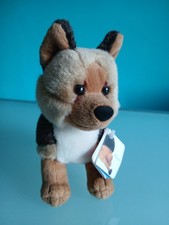 "TRUDI" peluche Cane Pastore Tedesco,colore marrone e beige, altezza 16 cm.
