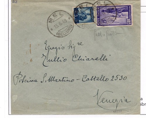 Storia postale lettera lire - storia,