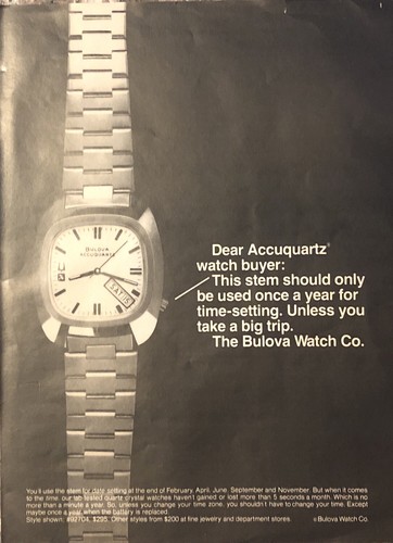 Orologio bulova accuquartz - bulova,