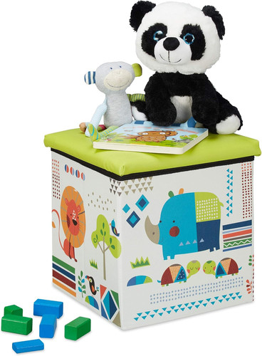 Bianco pouf contenitore porta - pouf, contenitore,
