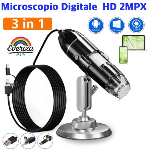 Microscopio digitale 1600x - microscopio,
