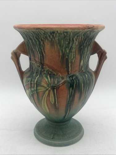 Vaso doppio manico roseville - vaso,