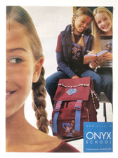 Pubblicita' Onyx School Linea Scuola Zaino Ragazze Advertising Werbung 2002 (T5)