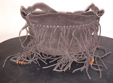 Borsa Borsetta a frange in pelle scamosciata ROMEO GIGLI 