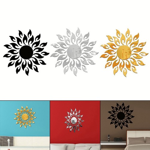 Specchio girasole arte adesivo - specchio,