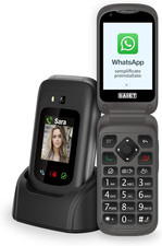 - Link 4+ Cellulare Smart Senior per Anziani 4G E Bluetooth -Tasti E Lettere Gra