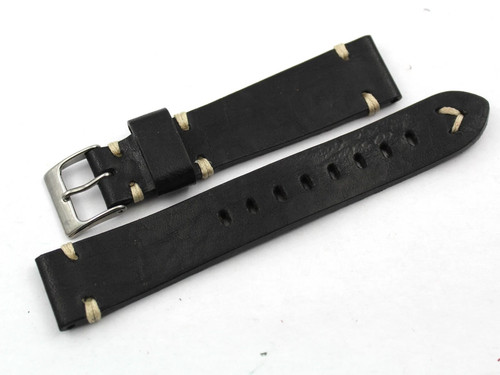 Cinturino cuoio vintage - cuoio, nero