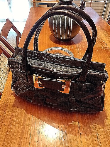 Borsa inue nero lucido - lucido, finta