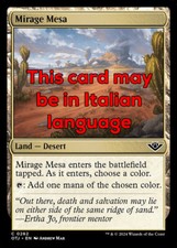 MTG MIRAGE MESA FOIL EXC - MESA DEI MIRAGGI 262 - OTJ - MAGIC