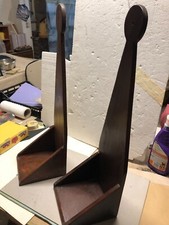 set due Portavasi o soprammobili da parete in legno