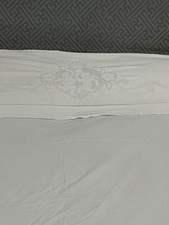 Sfilato Siciliano Lenzuola Matrimoniale Solo Il Sopra Puro Cotone Fatto A Mano