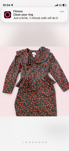 Set gonna vintage - rosso, nero