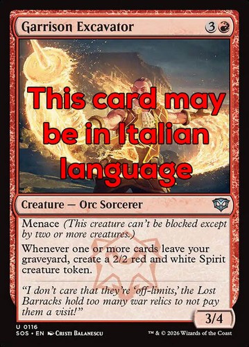 Mtg garrison excavator foil - mtg,