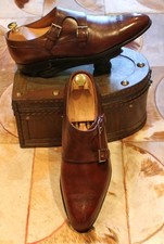 John Lobb 'Camberley' Marrone Doppio Monkstraps - UK 9.5E