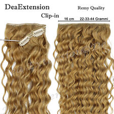 Extension Clip Capelli veri Ricci Fascia Folta 4 clip larga 16 cm SEISETA Remy