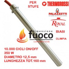 CANDELETTA ACCENSIONE STUFA OLIMPIA - ROYAL - CON FLANGIA D.12,5 L.160  - 1021 