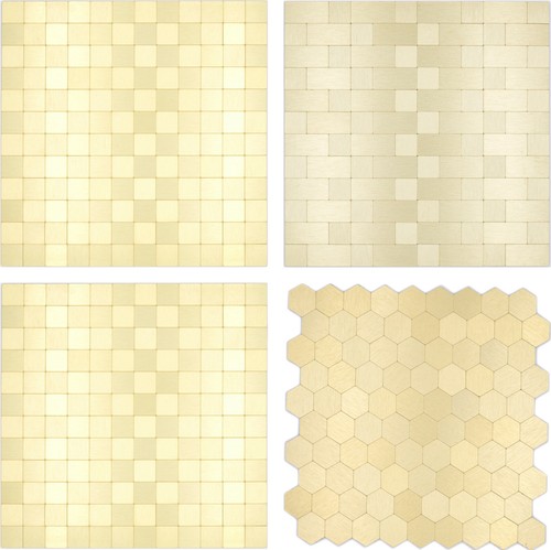Alluminio mosaico autoadesivo - alluminio,