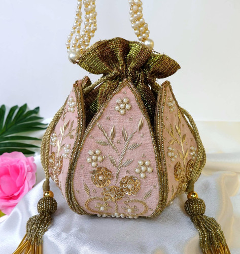 Borsa potli peach lotus - peach,