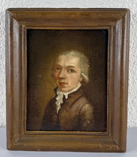 Antico dipinto olio miniatura