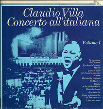 Claudio Villa Concerto All'Italiana Volume 1 disco vinile 12" Fonit Cetra 87233