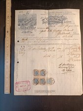 Fattura storica Luino, tessitura stoffe cotone Steiner  nastri elastici - AF3