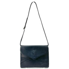 Borsa a tracolla Saint Laurent vintage in pelle YSL Cassandra nero oro autentica