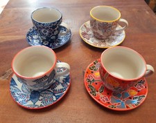 SET 4 TAZZINE IN CERAMICA CON