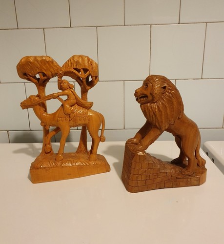 Coppia sculture artigianali - di,