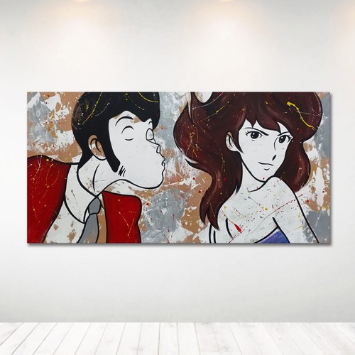 Quadro lupin margot dipinto - quadro,