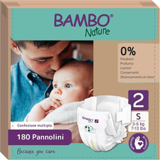 Pannolini per Bambini Taglia 2 (3-6Kg) 180 Pz. Scatola Mensile | Pannolini Premi