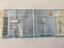 Biglietto calcio Udinese-West Ham-athletic Bilbao 2022 (espana,Inghilterra,Londra,USA)