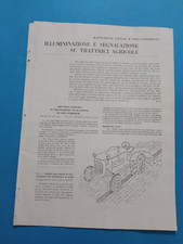 PUBBLICITA' 1955 LEGGI  ILLUMINAZIONE SEGNALAZIONE TRATTRICI AGRICOLE