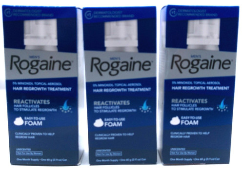 3pk men rogaine - foam,, 3