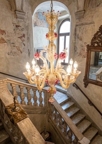 Antico lampadario murano oro
